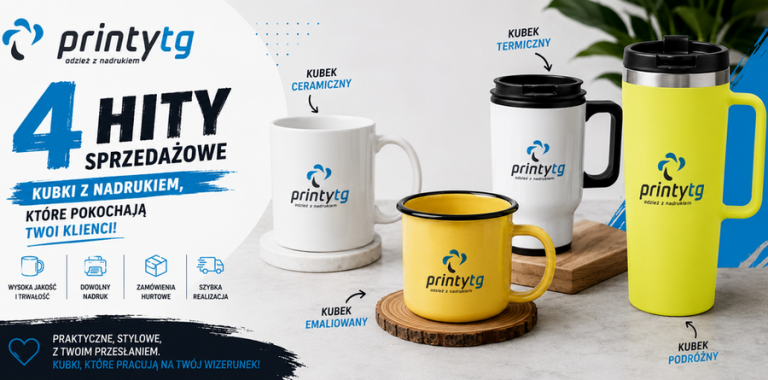 Kubki z nadrukiem dla firm – 4 sprzedażowe hity, które robią dobrą robotę