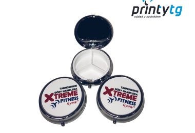 Okrągłe pudełka z logo Xtreme Fitness