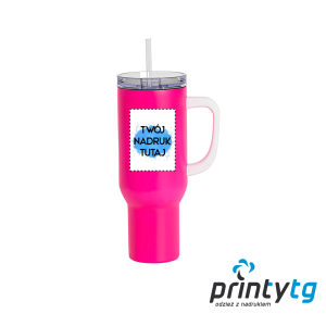 Kubek podróżny 1200 ml – matowy pink neon