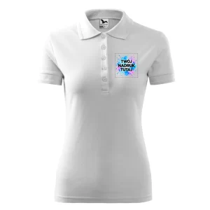 Biała damska koszulka polo Malfini Pique Polo 210 – PrintyTG