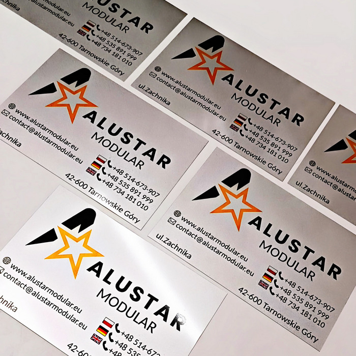 Producent tabliczek aluminium z logo firmy – Tarnowskie Góry, Katowice, Bytom i Górny Śląsk | PrintyTG.pl