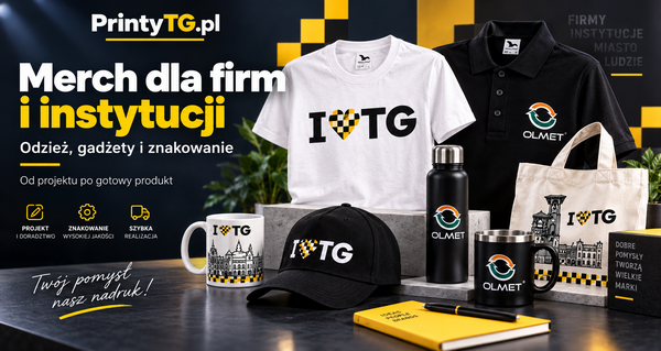 Kompleksowy merch dla firm i instytucji. Dobieramy odzież i gadżety, przygotowujemy projekt, wykonujemy znakowanie i dostarczamy gotową realizację.